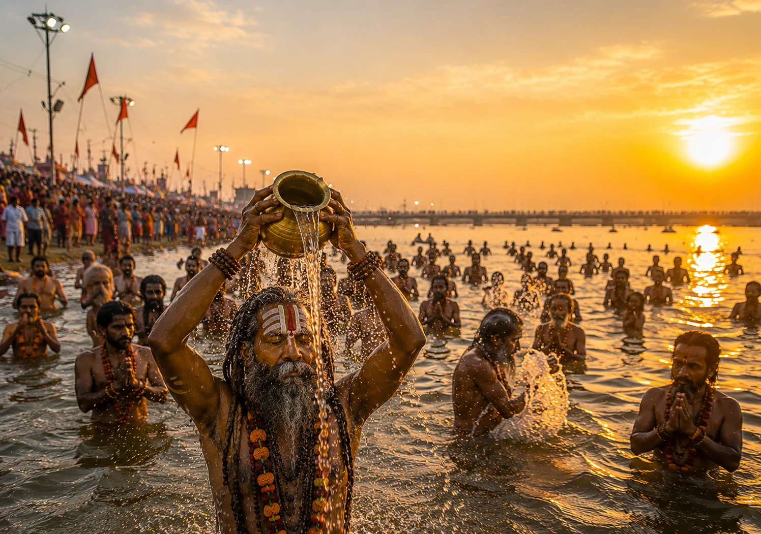 नाशिक सिंहस्थ कुंभातील पवित्र स्नान आणि आध्यात्मिक वातावरण