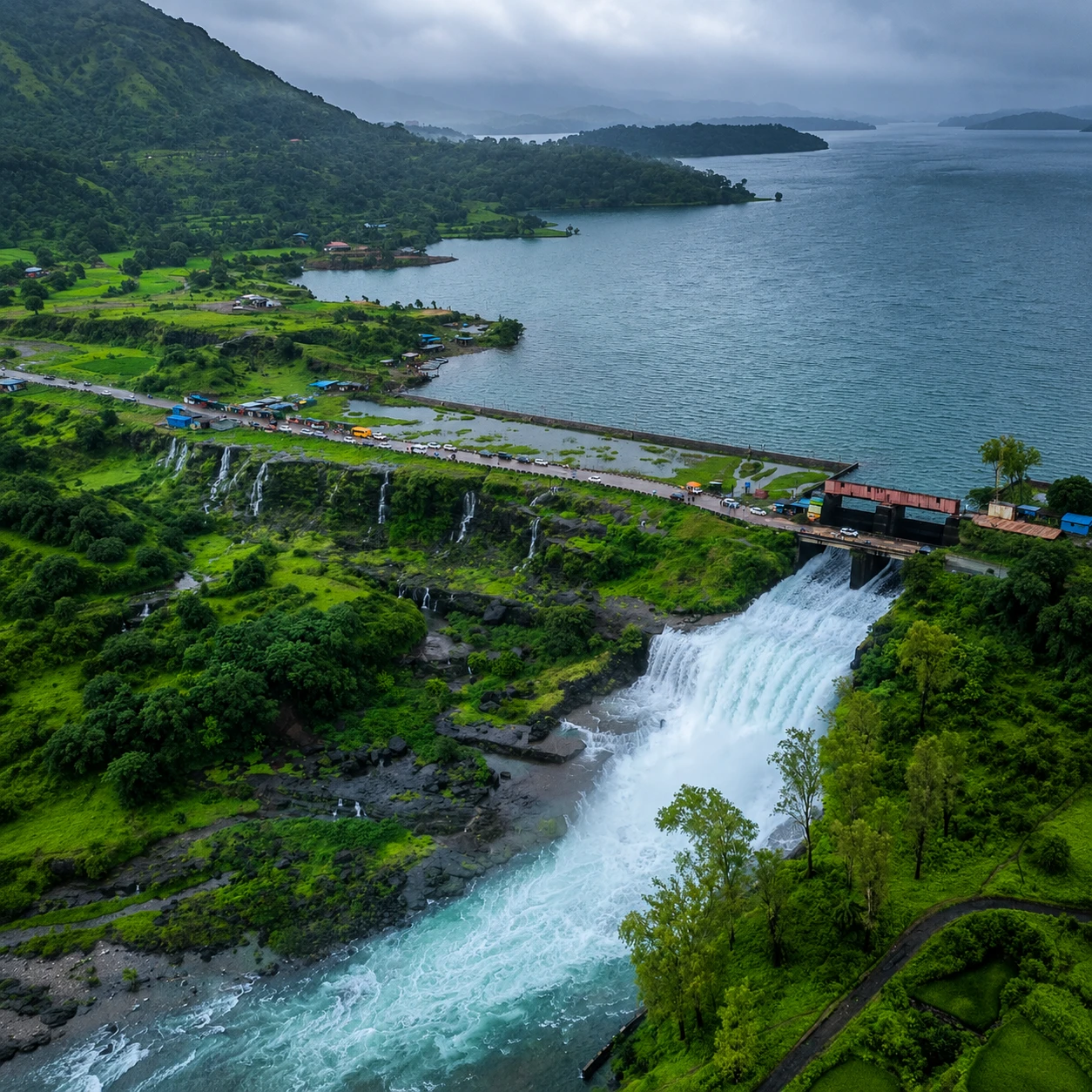 संधान व्हॅली ट्रेकमधील विशाल कातळ आणि अरुंद दरी